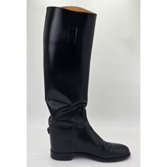 Marlborough Equestrian Tall Riding Boots Black Leather England Men's UK 8 US 8.5 - Picture 2 of 11